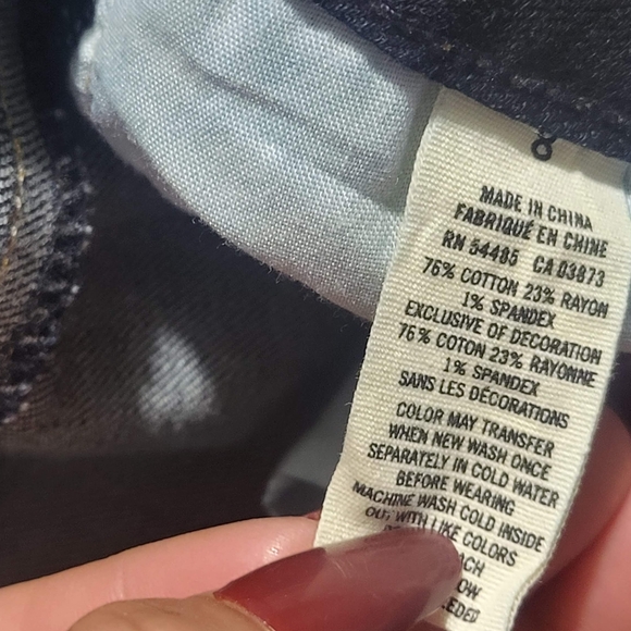 Indigo Blue Jean Shorts with Raw Hem - Picture 7 of 9